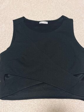 Zara Black Cropped Tank